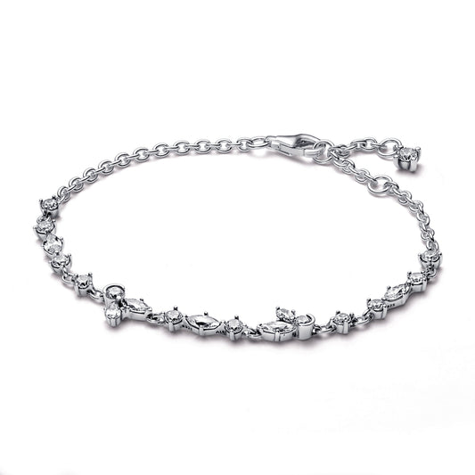 Sparkling Herbarium Cluster Chain Bracelet Premium Fashion Jewelry Gift Collection