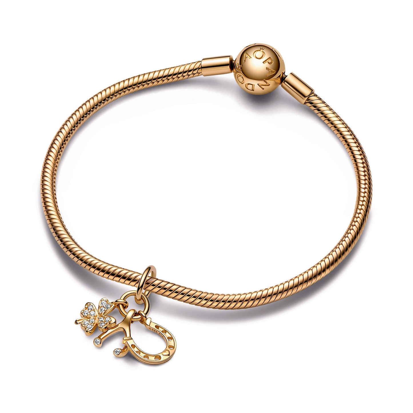 Lucky Clover, Wishbone & Horseshoe Dangle Charm Premium Fashion Jewelry Gift Collection