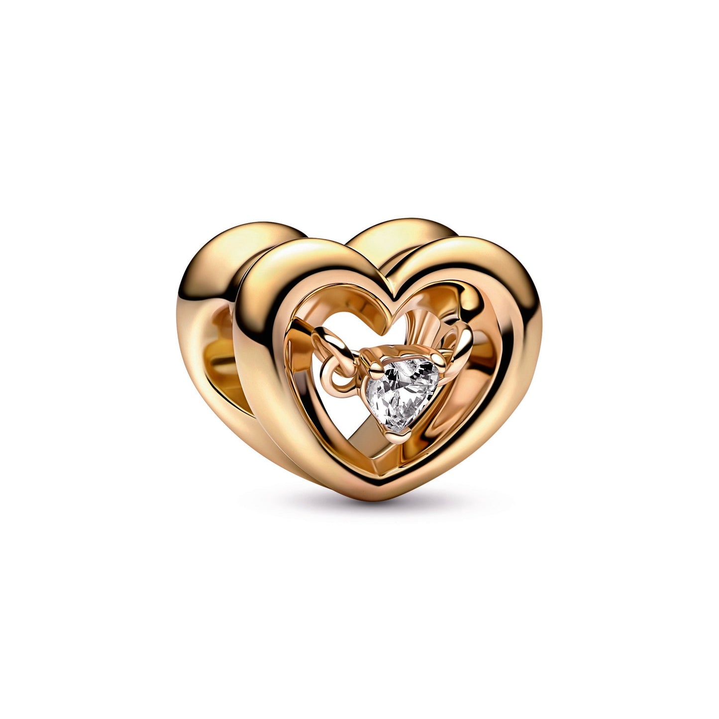 Radiant Heart & Floating Stone Charm Premium Fashion Jewelry Gift Collection