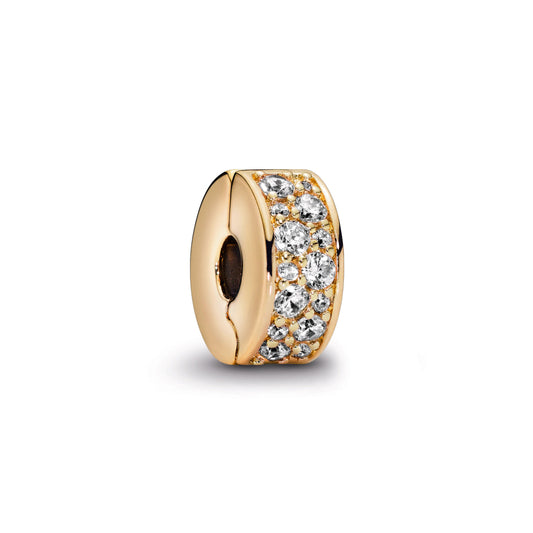Clear Pavé Clip Charm Premium Fashion Jewelry Gift Collection