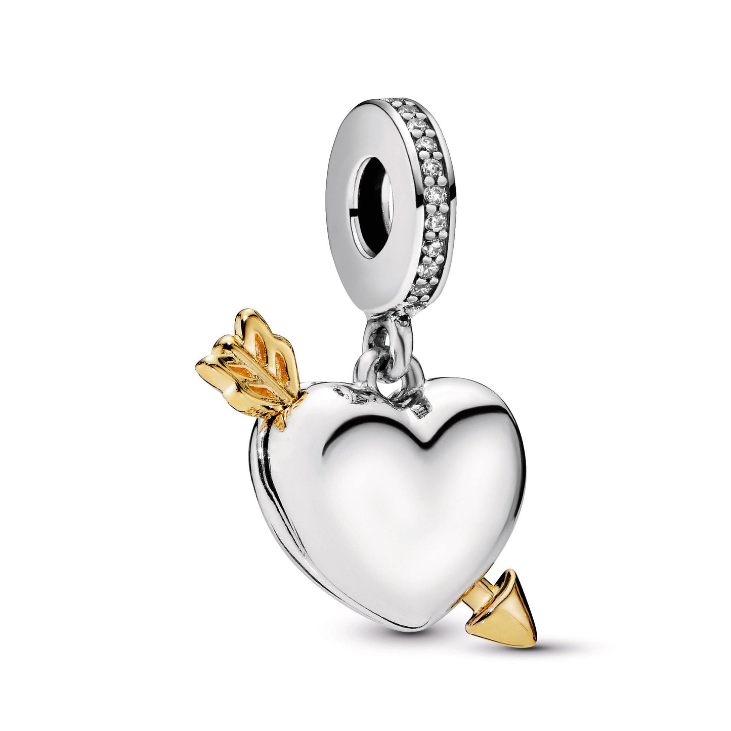 Loved Heart & Arrow Dangle Charm Premium Fashion Jewelry Gift Collection