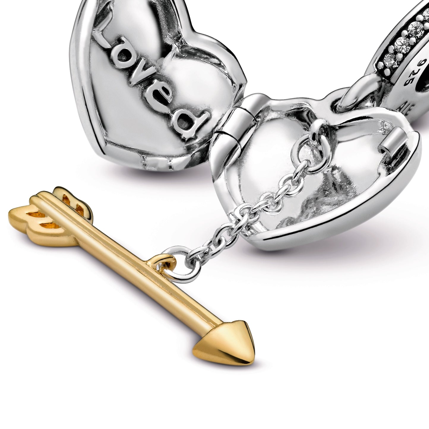 Loved Heart & Arrow Dangle Charm Premium Fashion Jewelry Gift Collection