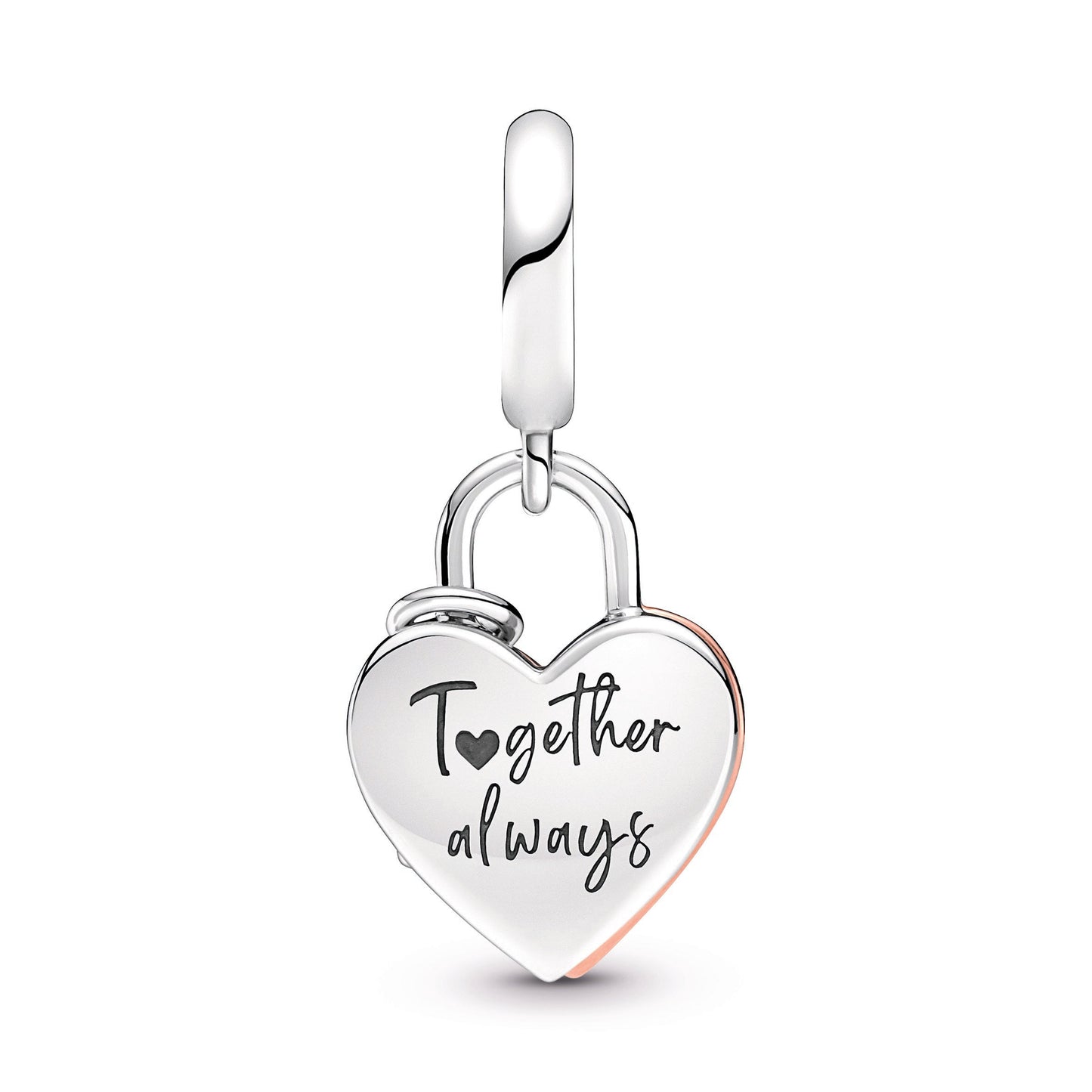 Heart Padlock Double Dangle Charm Premium Fashion Jewelry Gift Collection