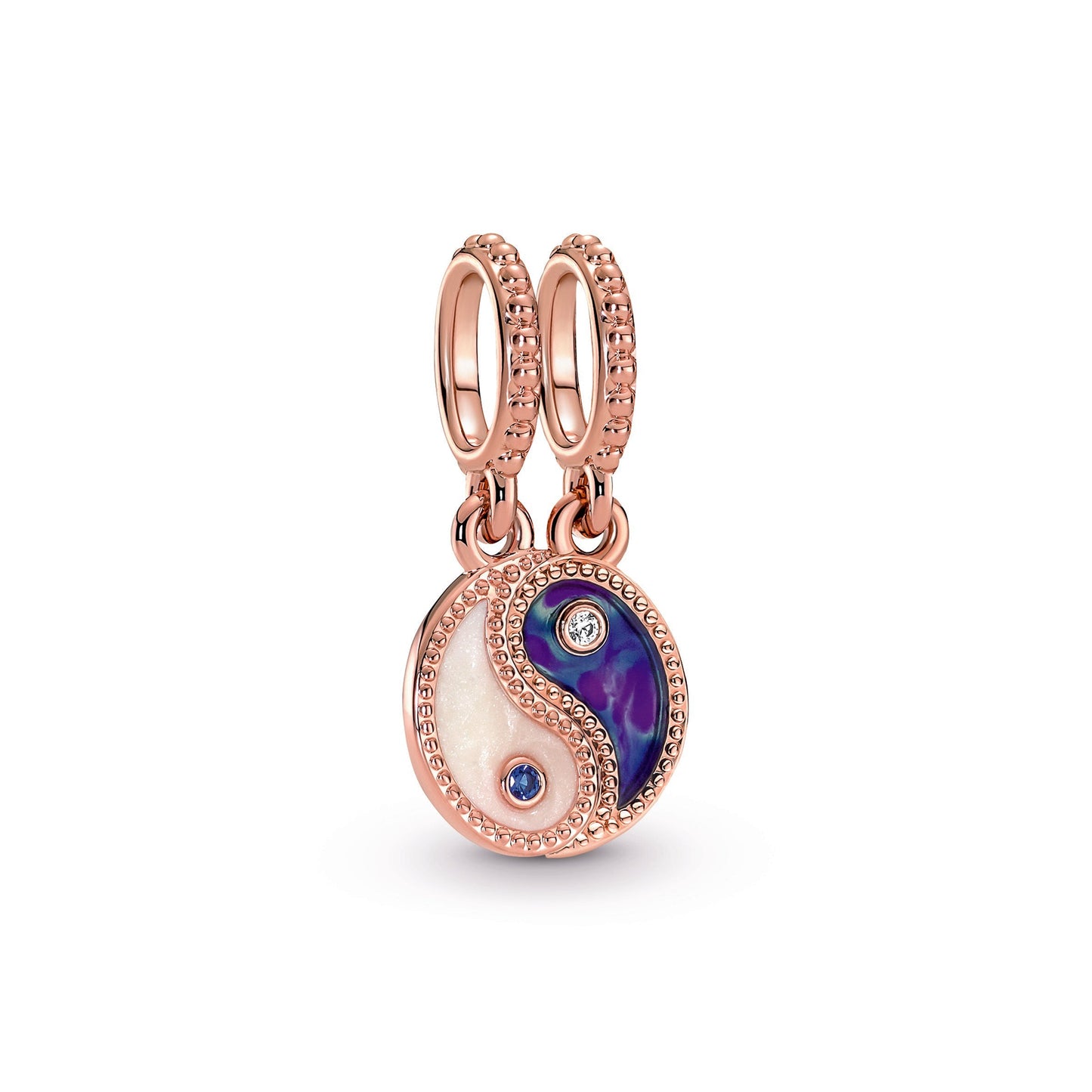 Splittable Yin & Yang Sparkling Dangle Charm Premium Fashion Jewelry Gift Collection