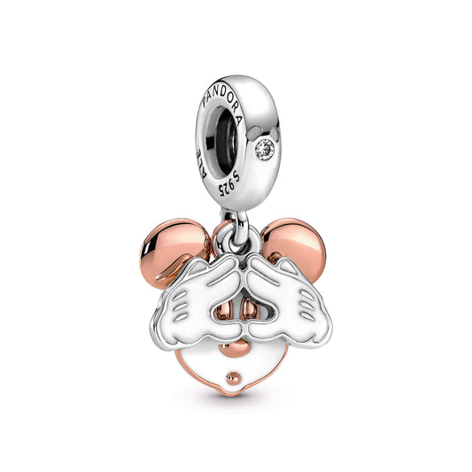 Disney Mickey Mouse Double Dangle Charm Premium Fashion Jewelry Gift Collection