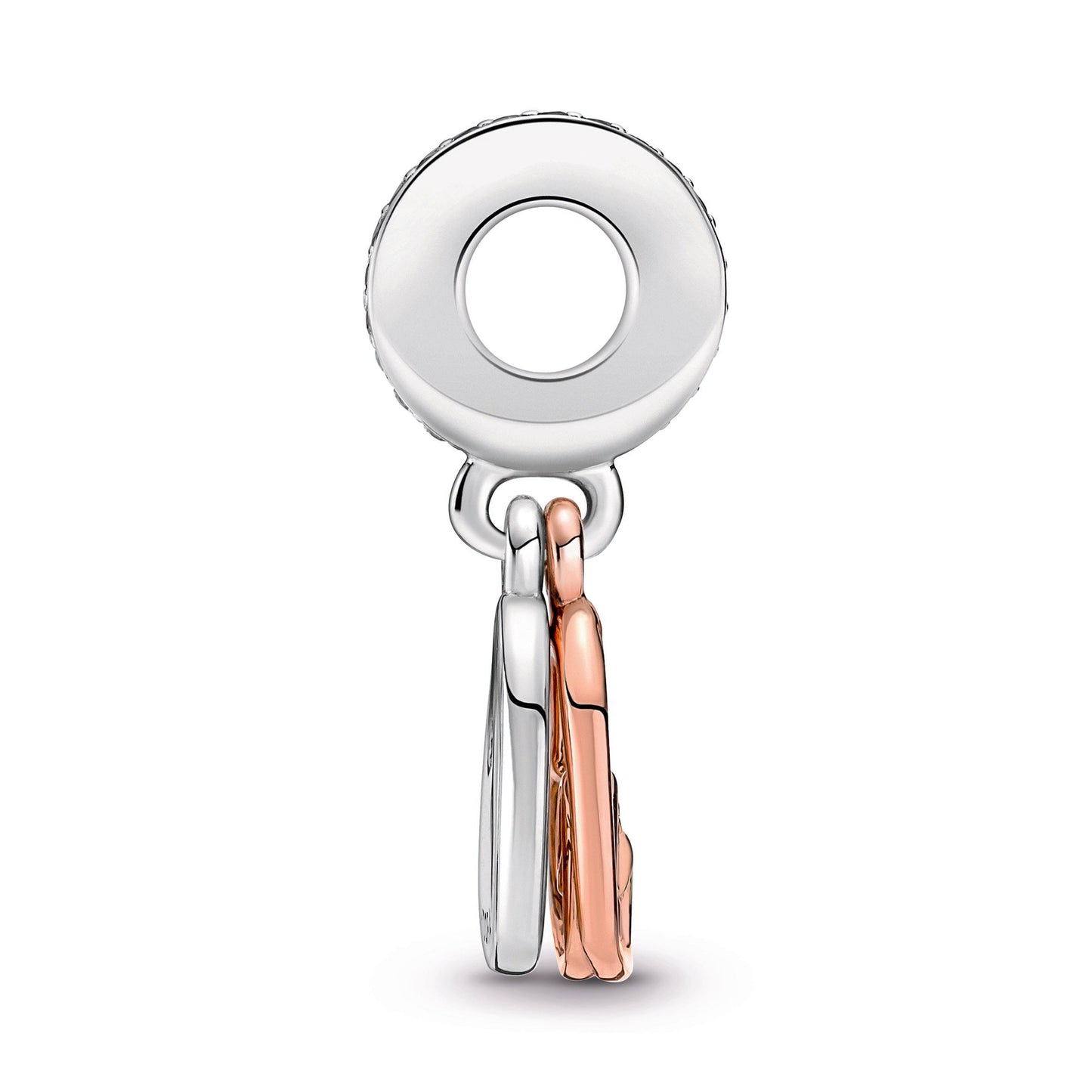 Entwined Infinite Hearts Double Dangle Charm Premium Fashion Jewelry Gift Collection