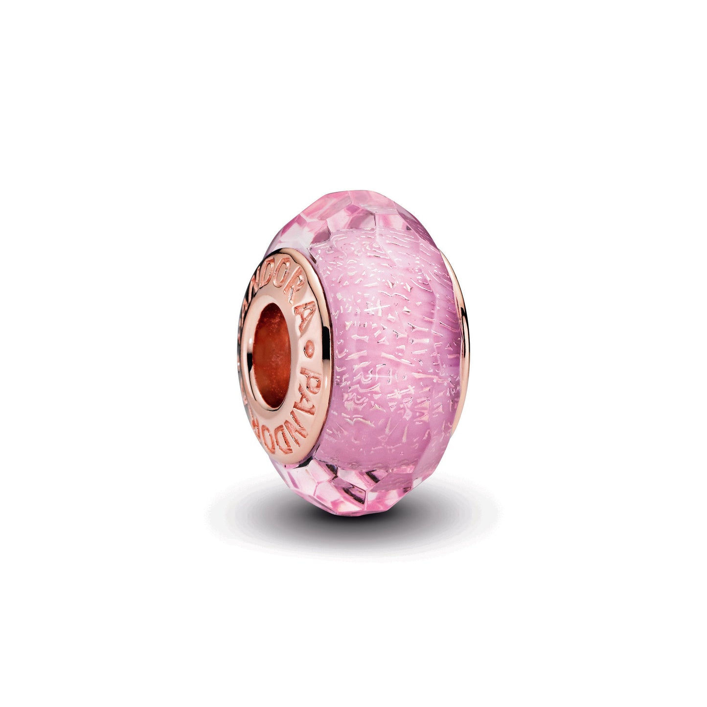 Faceted Pink Murano Glass Charm Premium Fashion Jewelry Gift Collection