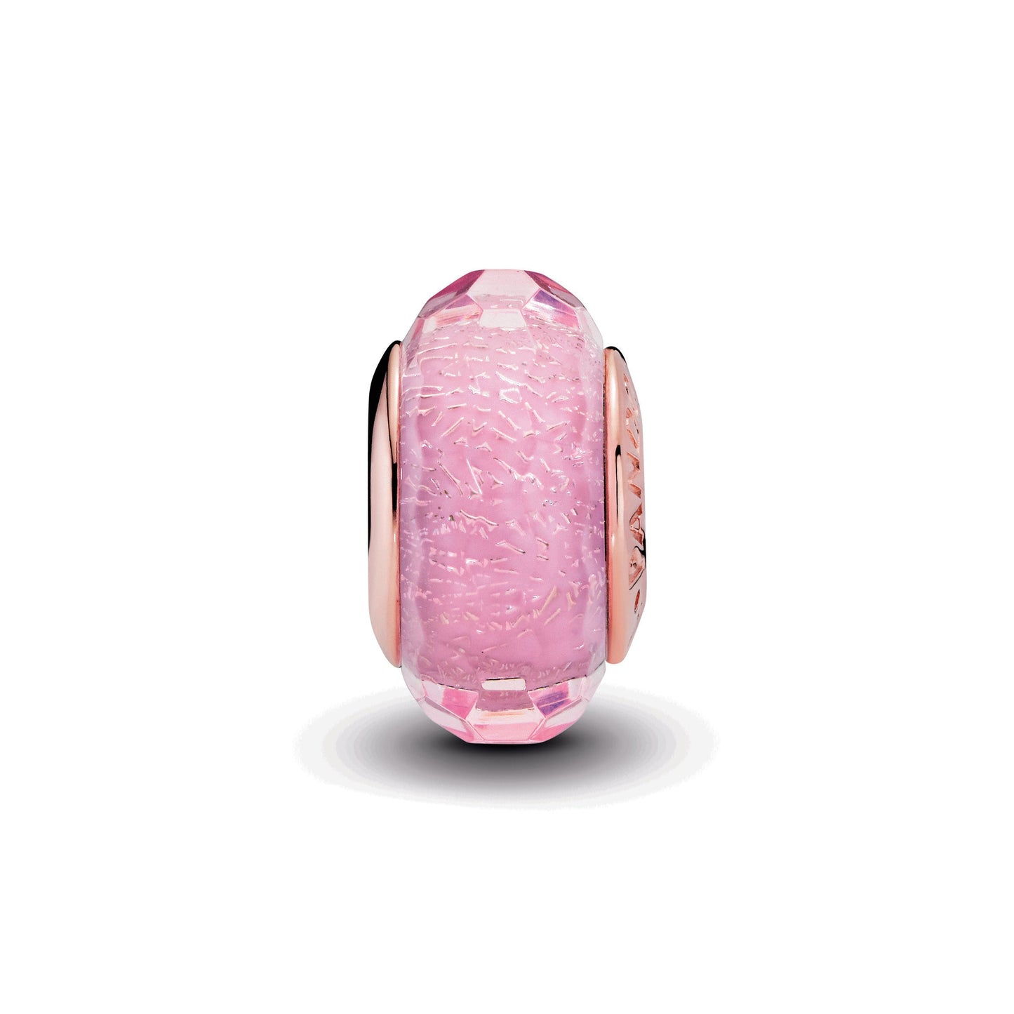 Faceted Pink Murano Glass Charm Premium Fashion Jewelry Gift Collection