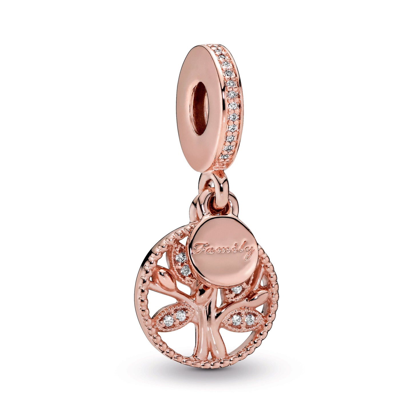 Sparkling Family Tree Dangle Charm Premium Fashion Jewelry Gift Collection