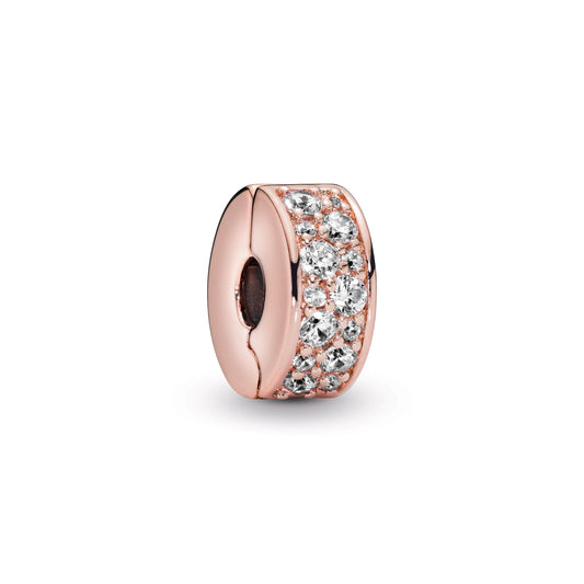 Clear Pavé Clip Charm Premium Fashion Jewelry Gift Collection