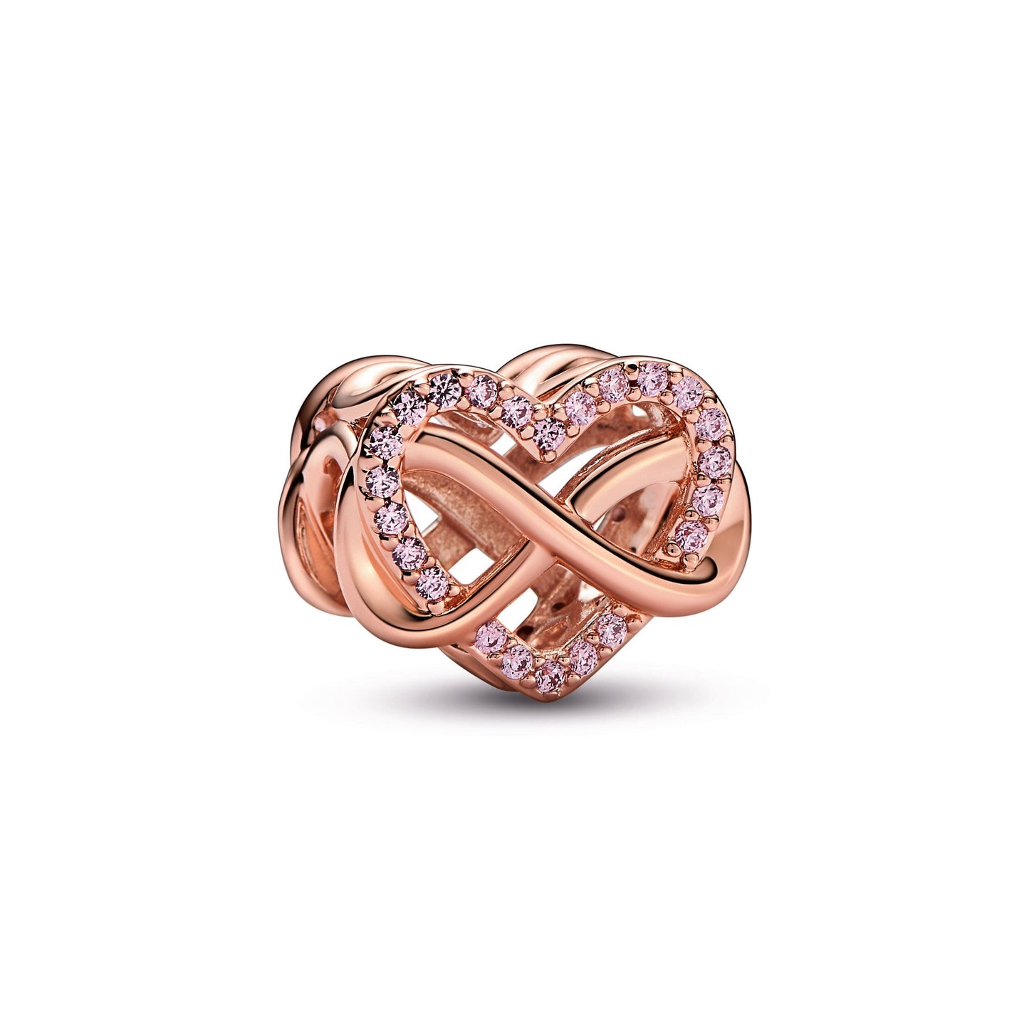 Sparkling Infinity Pink Heart Charm Premium Fashion Jewelry Gift Collection