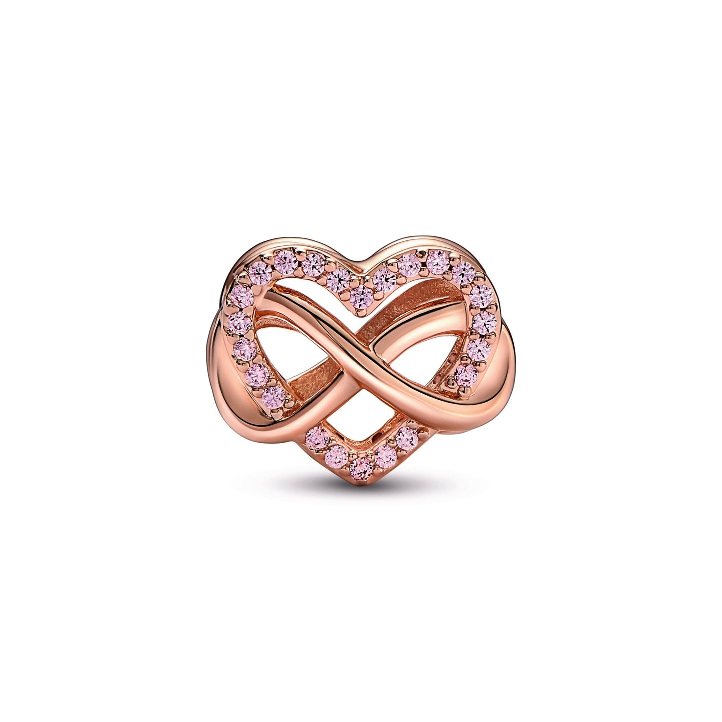 Sparkling Infinity Pink Heart Charm Premium Fashion Jewelry Gift Collection