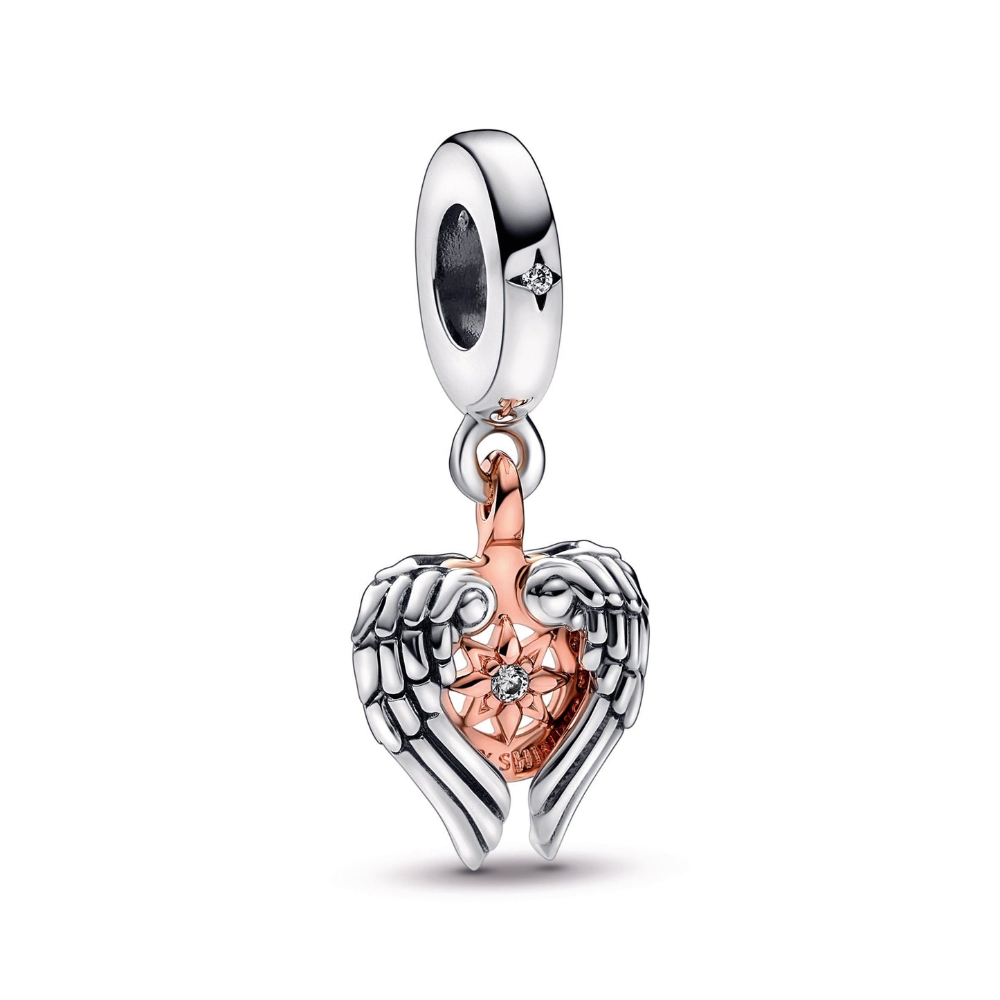 Celestial Compass Angel Wings Dangle Charm Premium Fashion Jewelry Gift Collection