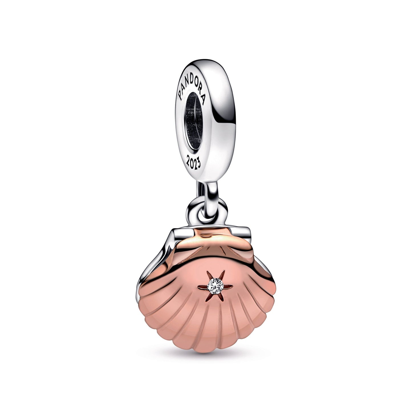Pandora Club 2023 Sea Shell & Treated Freshwater Cultured Pearl Dangle Charm Premium Fashion Jewelry Gift Collection