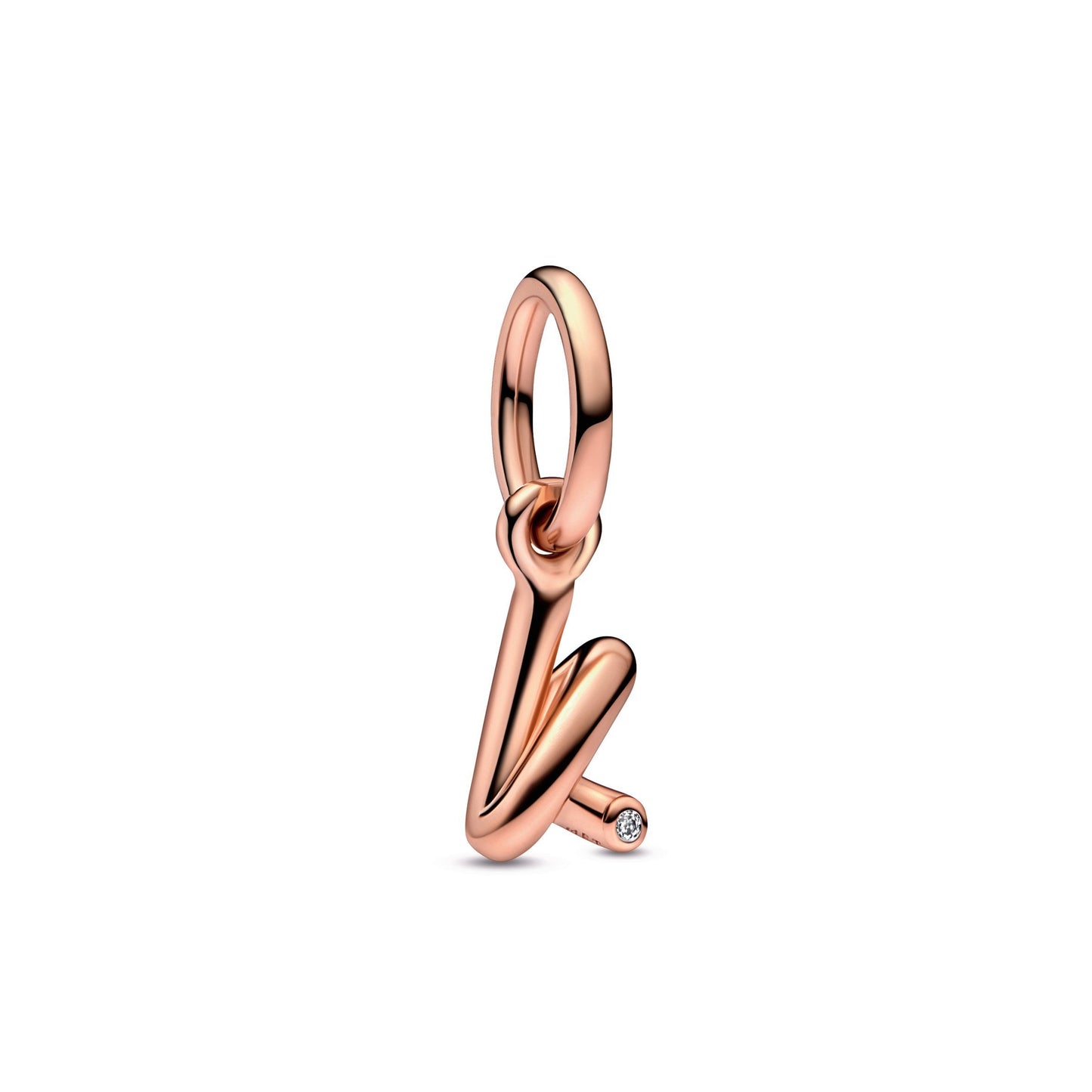 Letter k Script Alphabet Dangle Charm Premium Fashion Jewelry Gift Collection