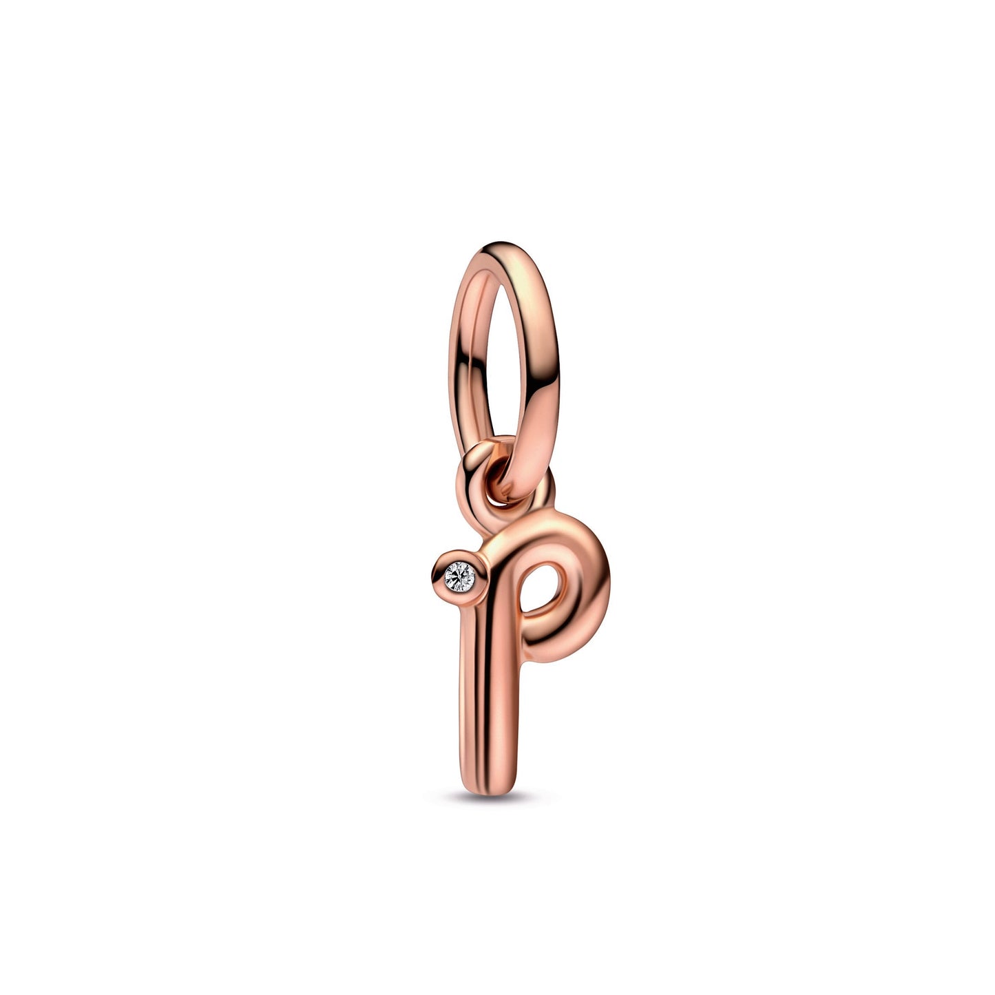 Letter p Script Alphabet Dangle Charm Premium Fashion Jewelry Gift Collection