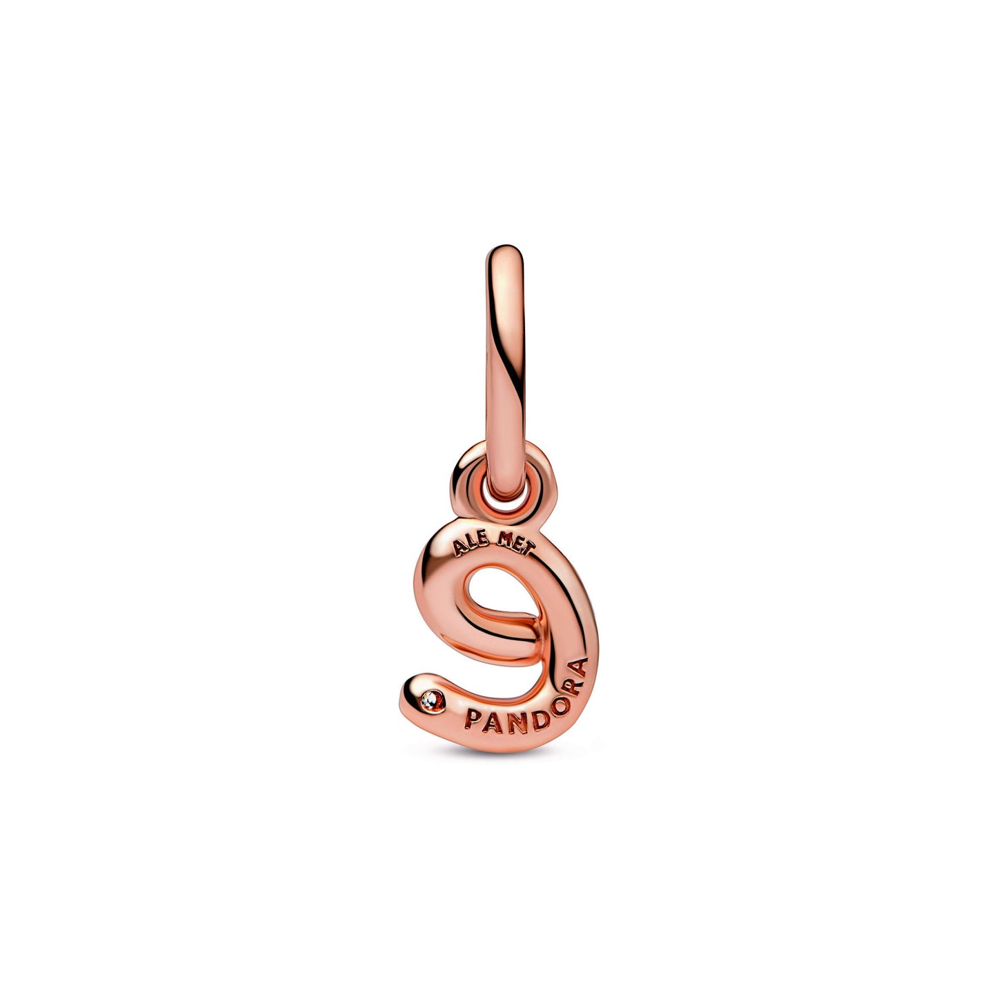 Letter e Script Alphabet Dangle Charm Premium Fashion Jewelry Gift Collection