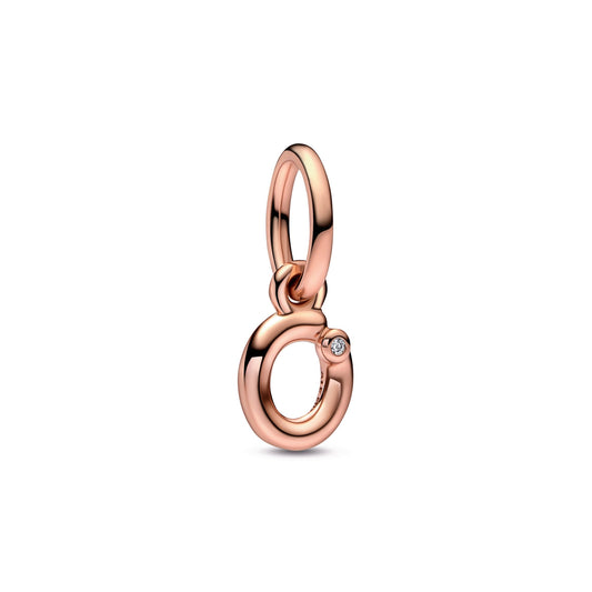 Letter o Script Alphabet Dangle Charm Premium Fashion Jewelry Gift Collection
