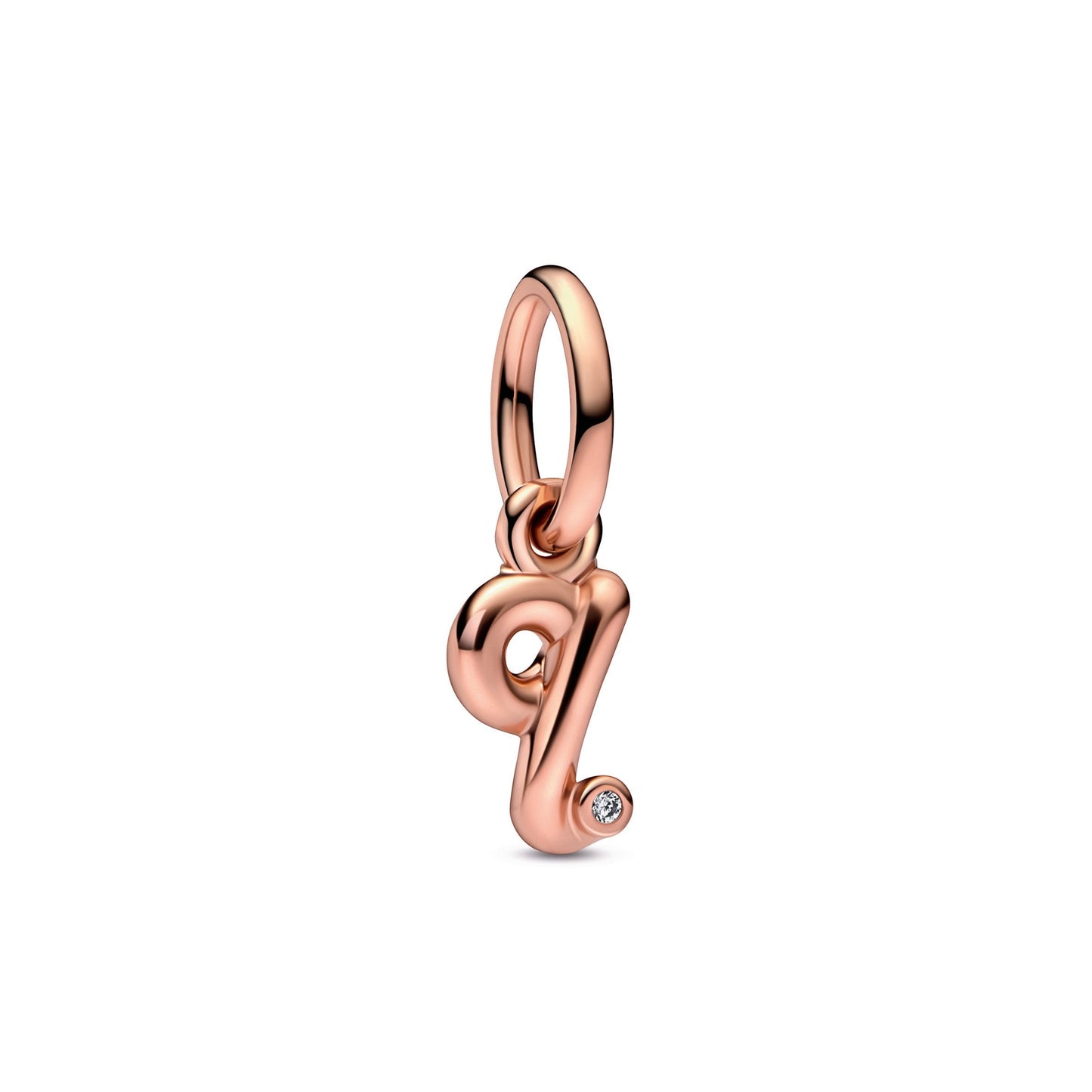 Letter q Script Alphabet Dangle Charm Premium Fashion Jewelry Gift Collection