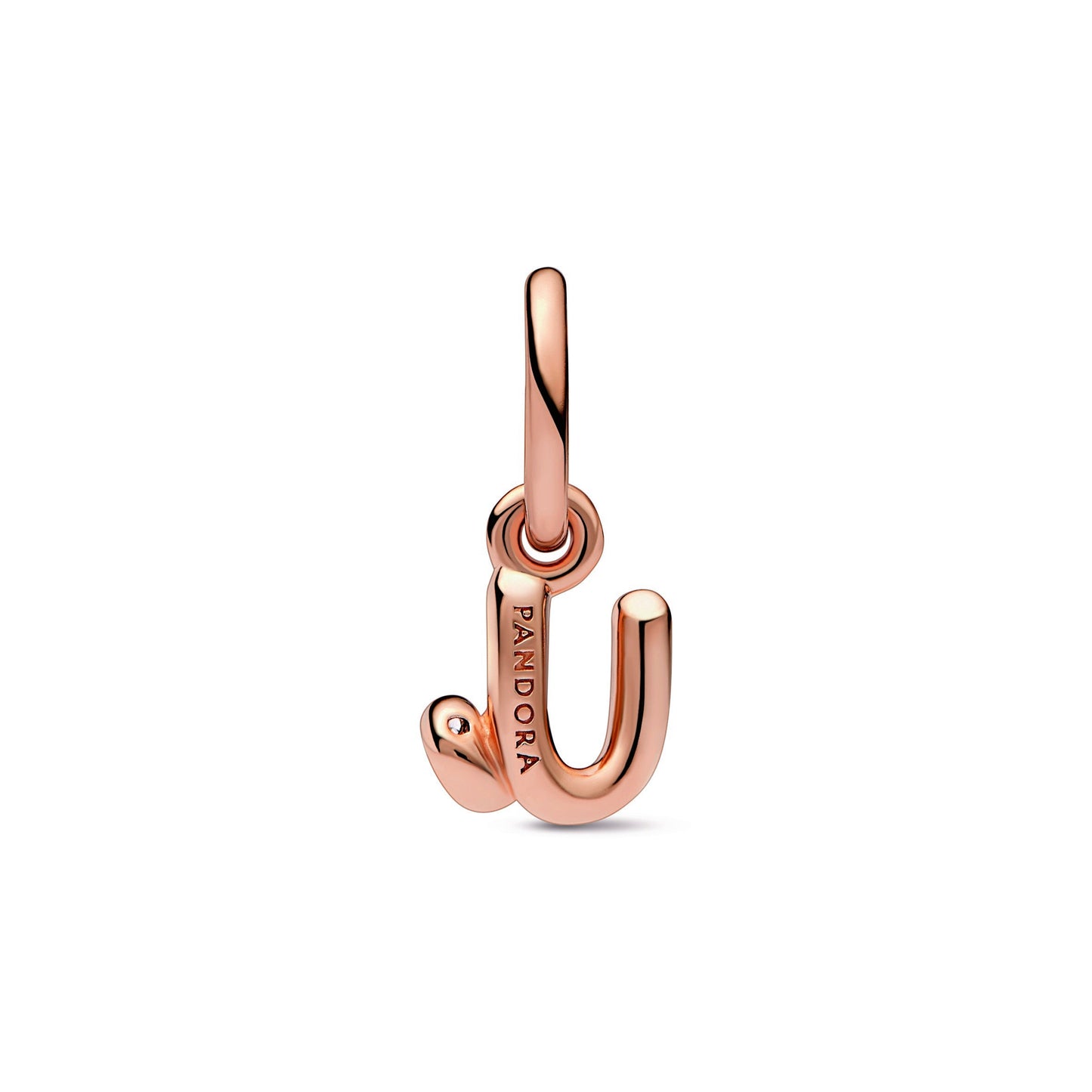 Letter u Script Alphabet Dangle Charm Premium Fashion Jewelry Gift Collection
