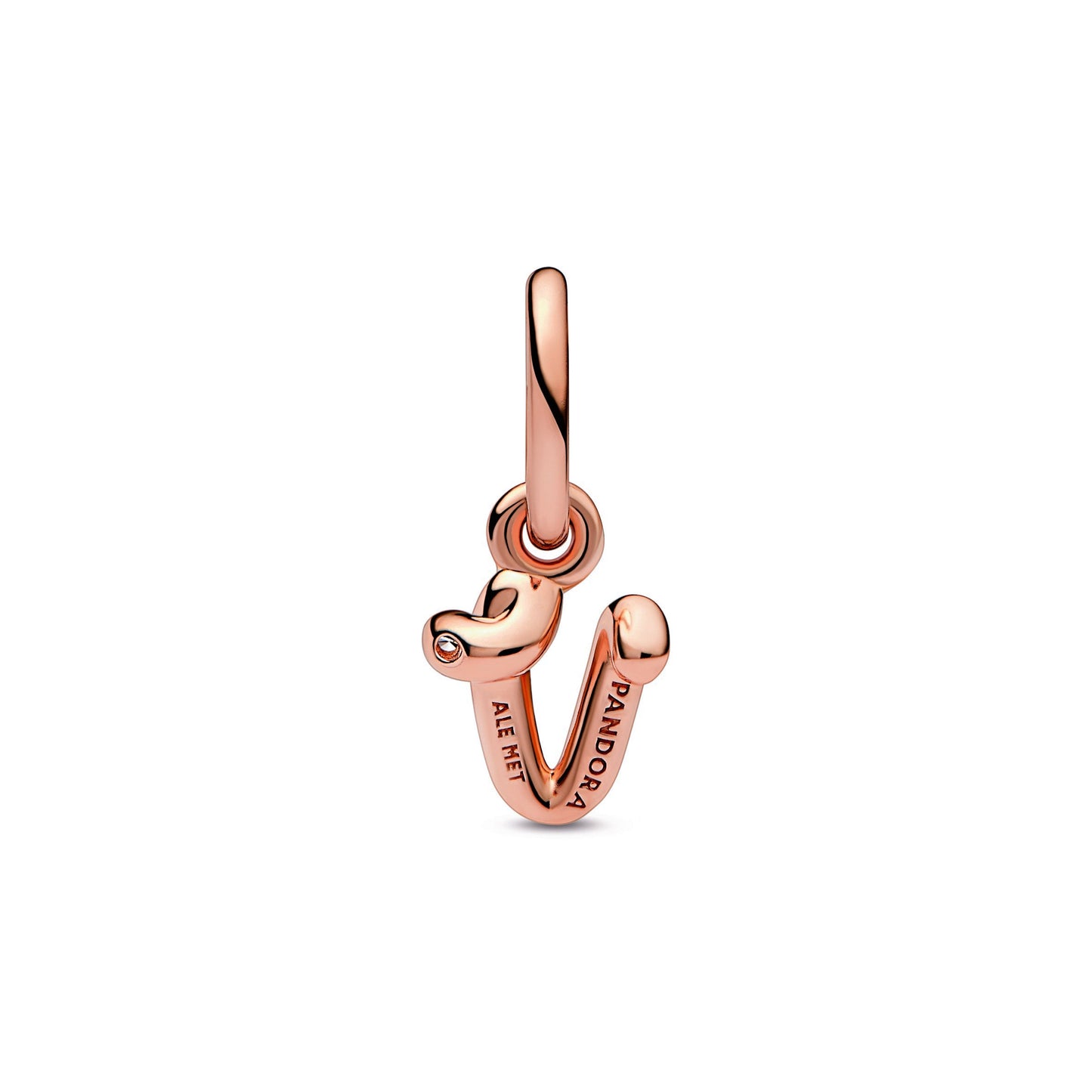Letter v Script Alphabet Dangle Charm Premium Fashion Jewelry Gift Collection