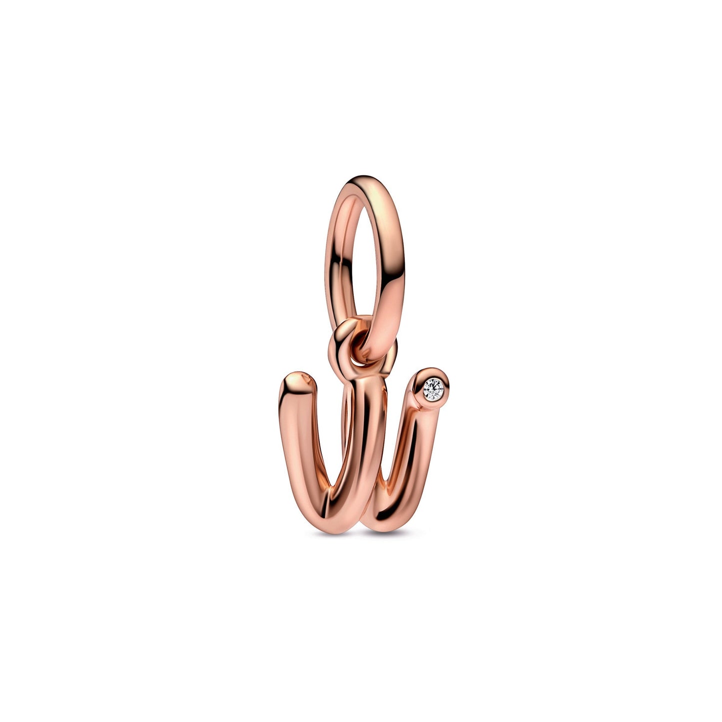 Letter w Script Alphabet Dangle Charm Premium Fashion Jewelry Gift Collection