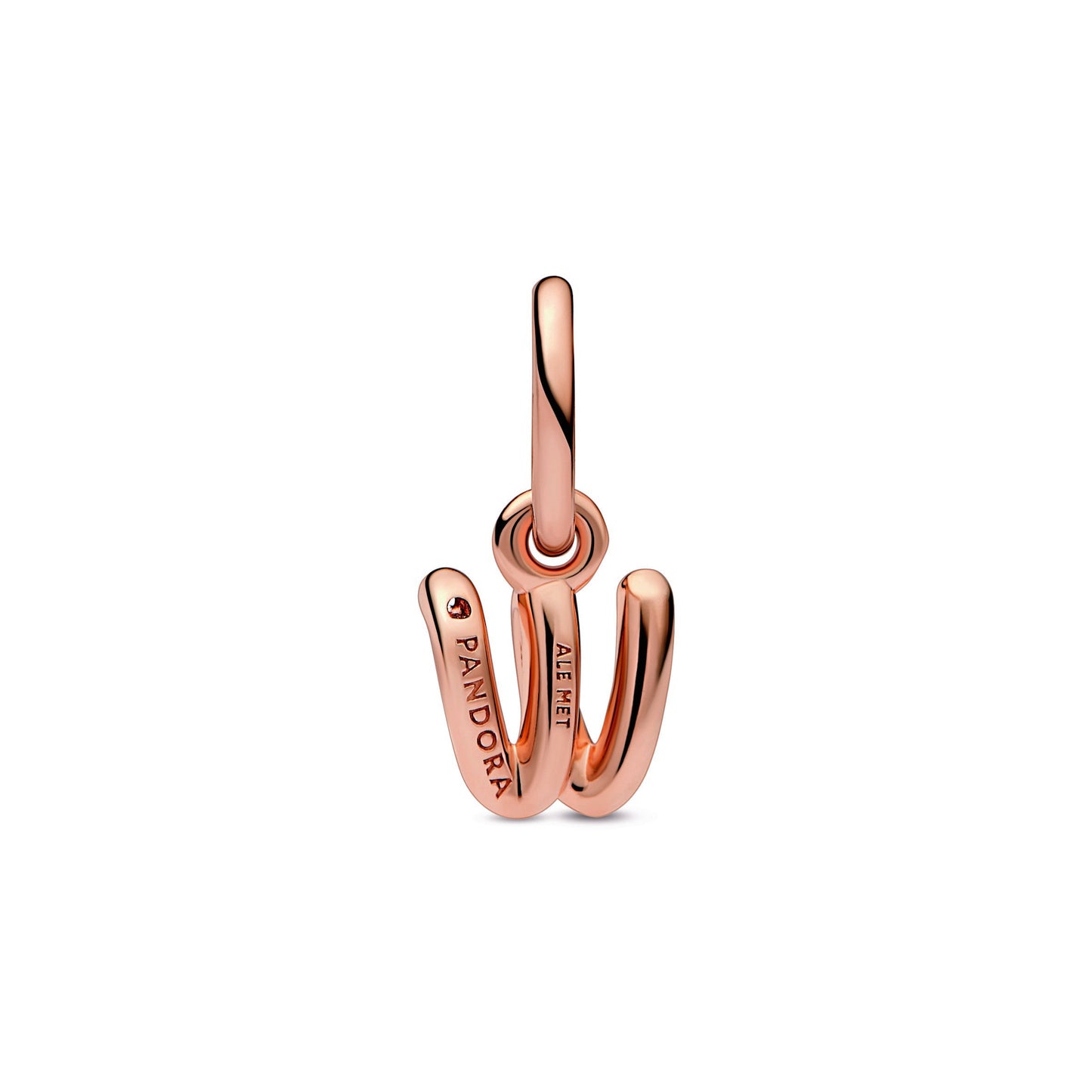 Letter w Script Alphabet Dangle Charm Premium Fashion Jewelry Gift Collection