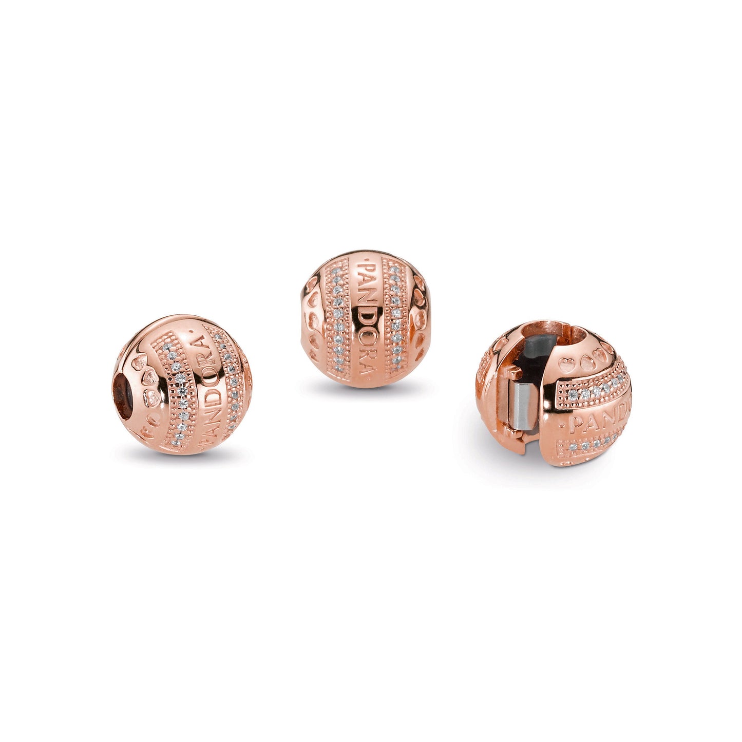 Pandora Logo Round Clip Charm Premium Fashion Jewelry Gift Collection