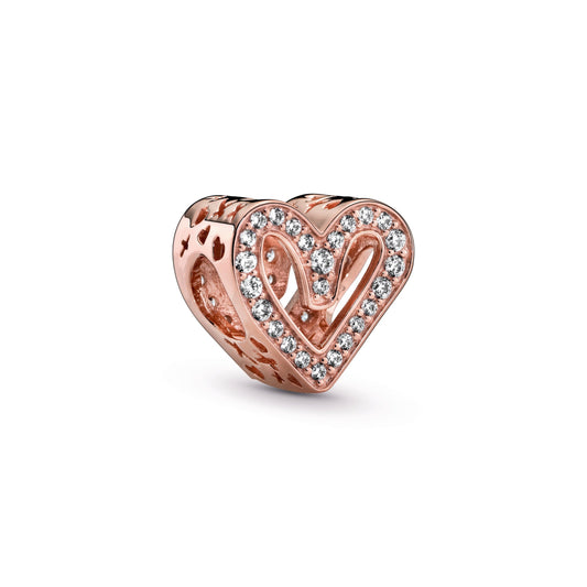Sparkling Freehand Heart Charm Premium Fashion Jewelry Gift Collection