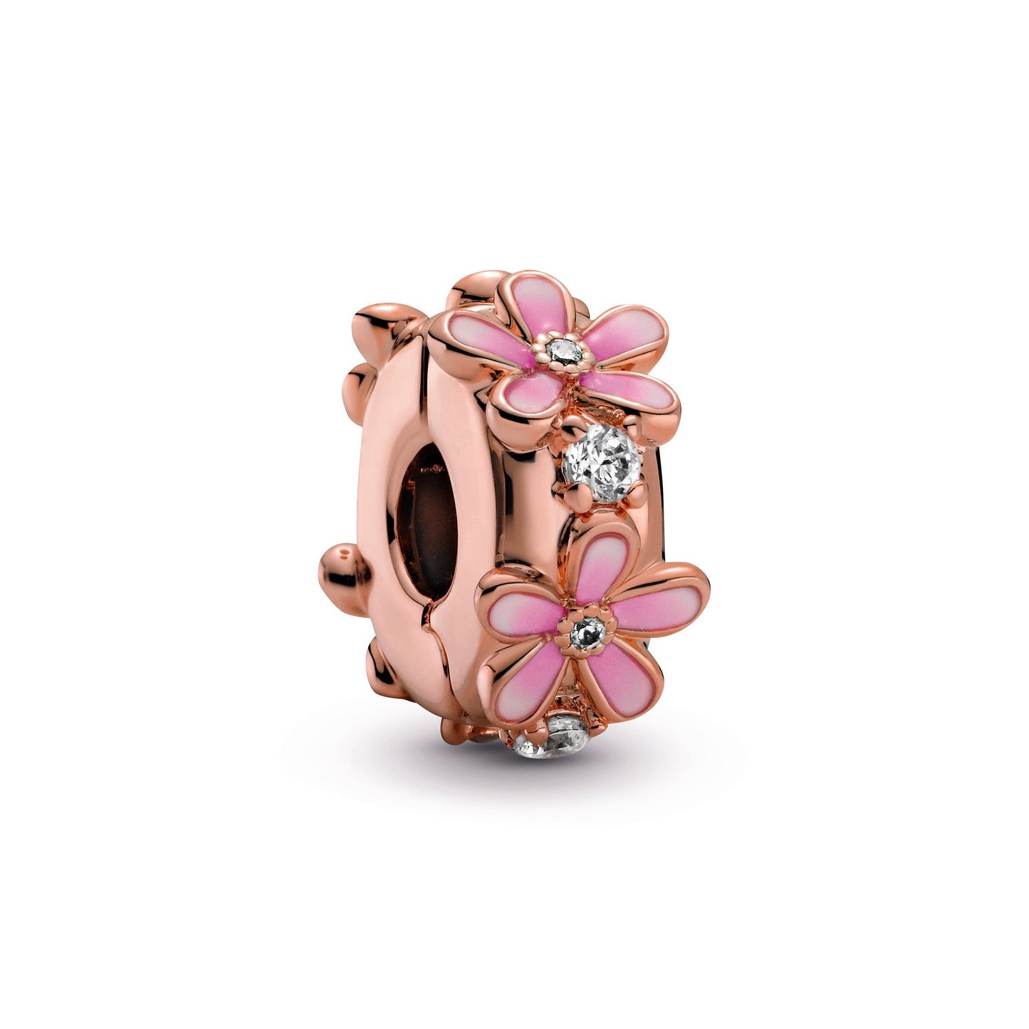 Pink Daisy Spacer Clip Charm Premium Fashion Jewelry Gift Collection