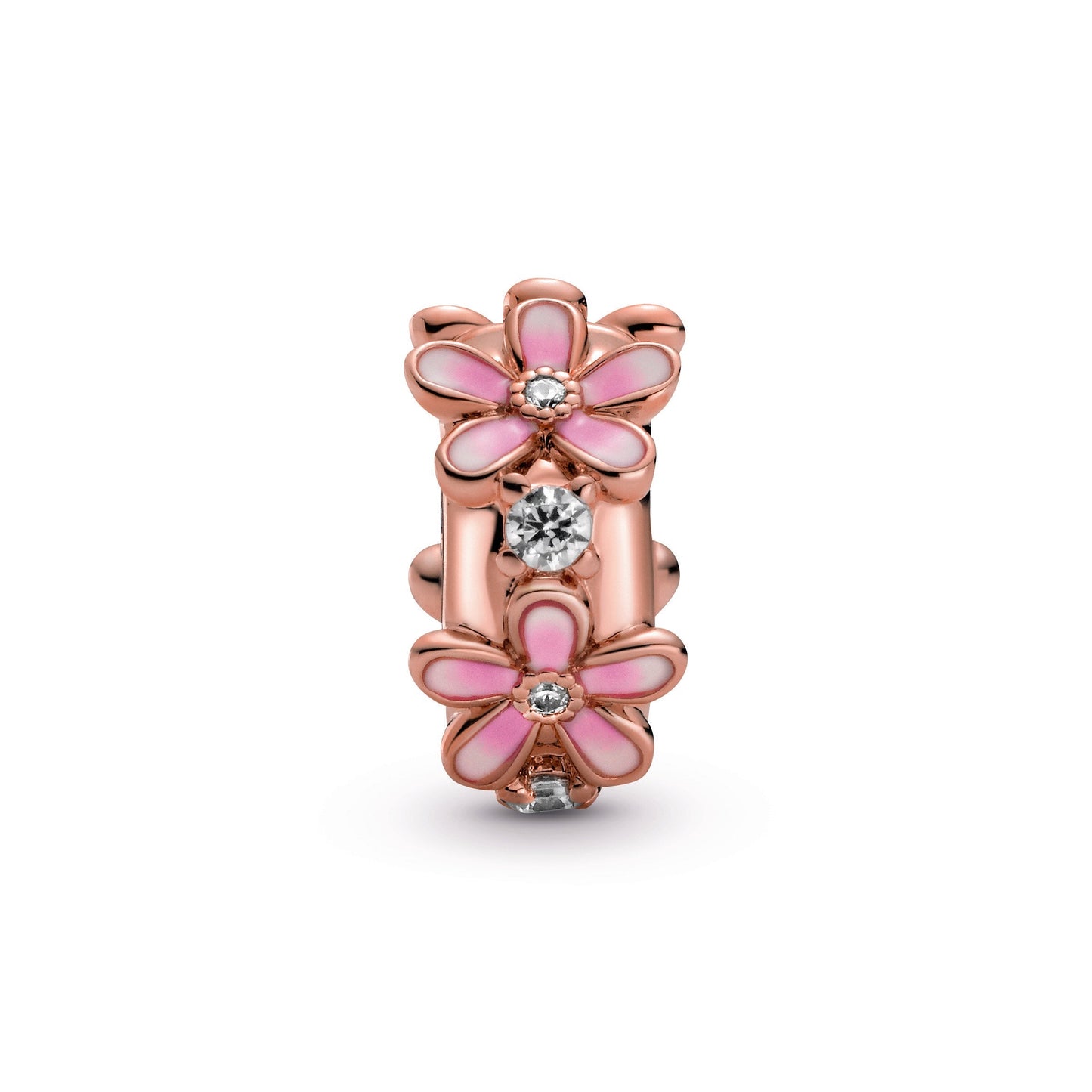 Pink Daisy Spacer Clip Charm Premium Fashion Jewelry Gift Collection
