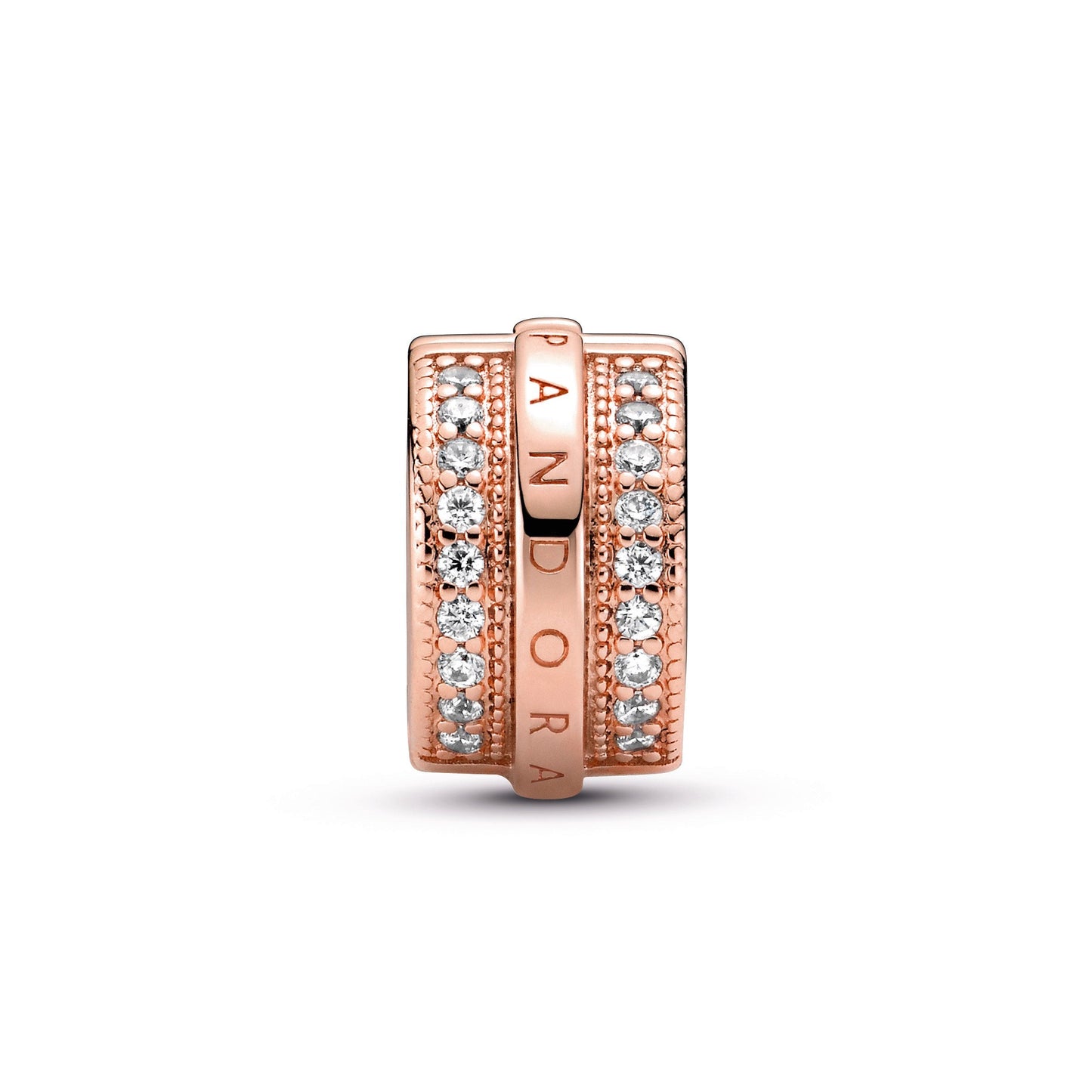 Sparkling Pavé Lines and Logo Clip Premium Fashion Jewelry Gift Collection