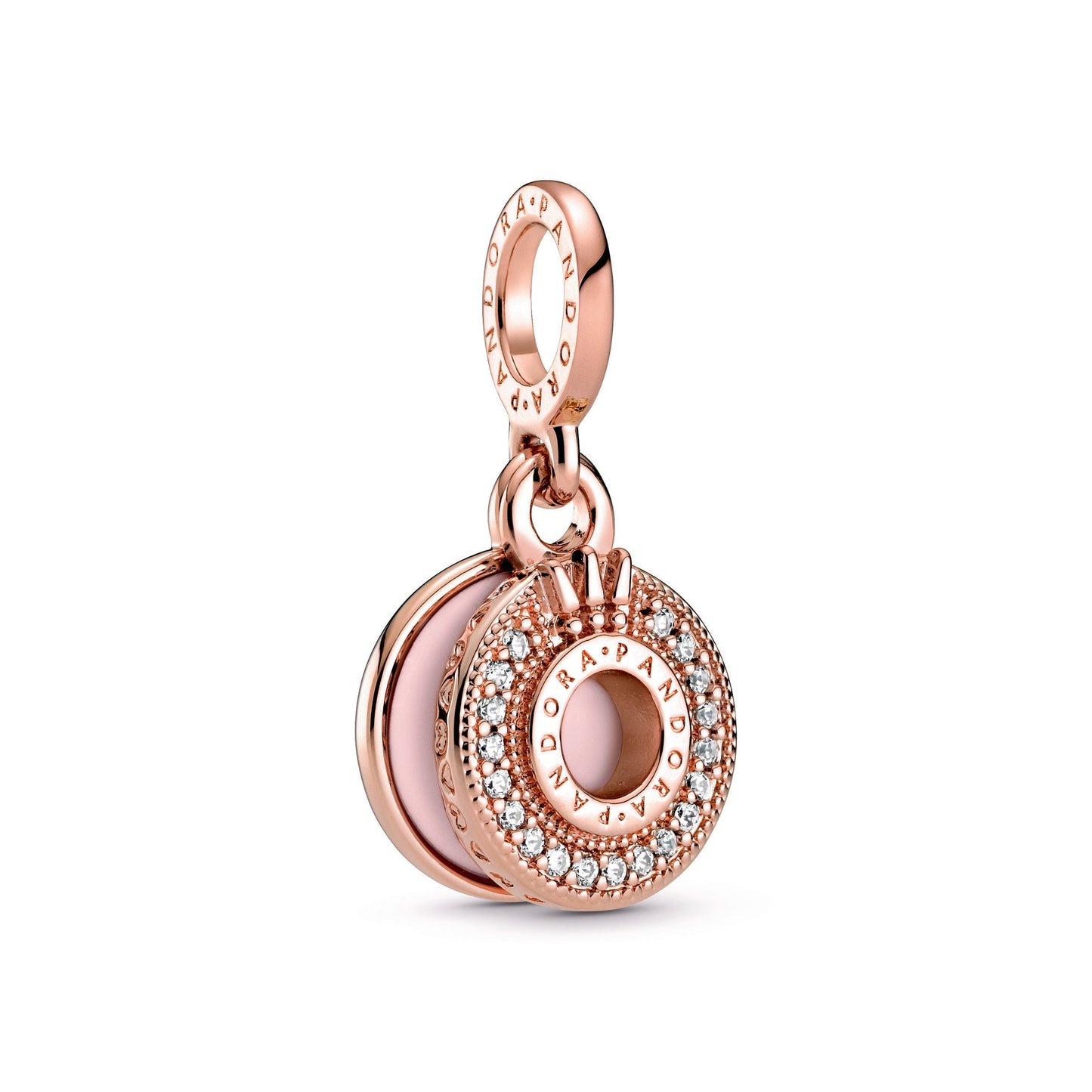 Sparkling Pavé Crown O Dangle Charm Premium Fashion Jewelry Gift Collection