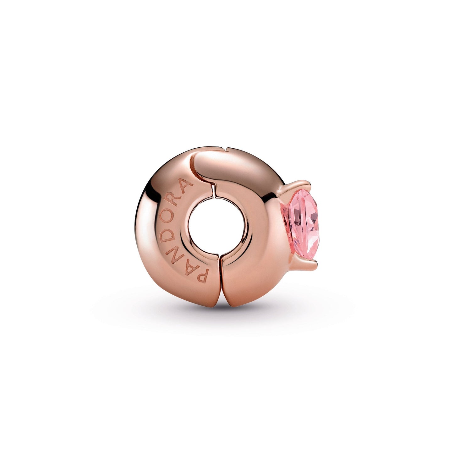 Pink Heart Solitaire Clip Charm Premium Fashion Jewelry Gift Collection