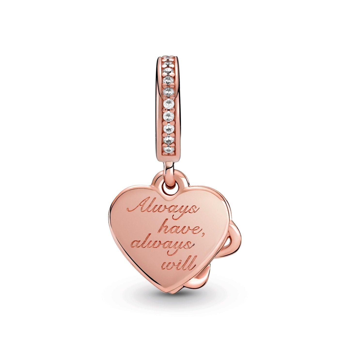 Love You Infinity Heart Dangle Charm Premium Fashion Jewelry Gift Collection