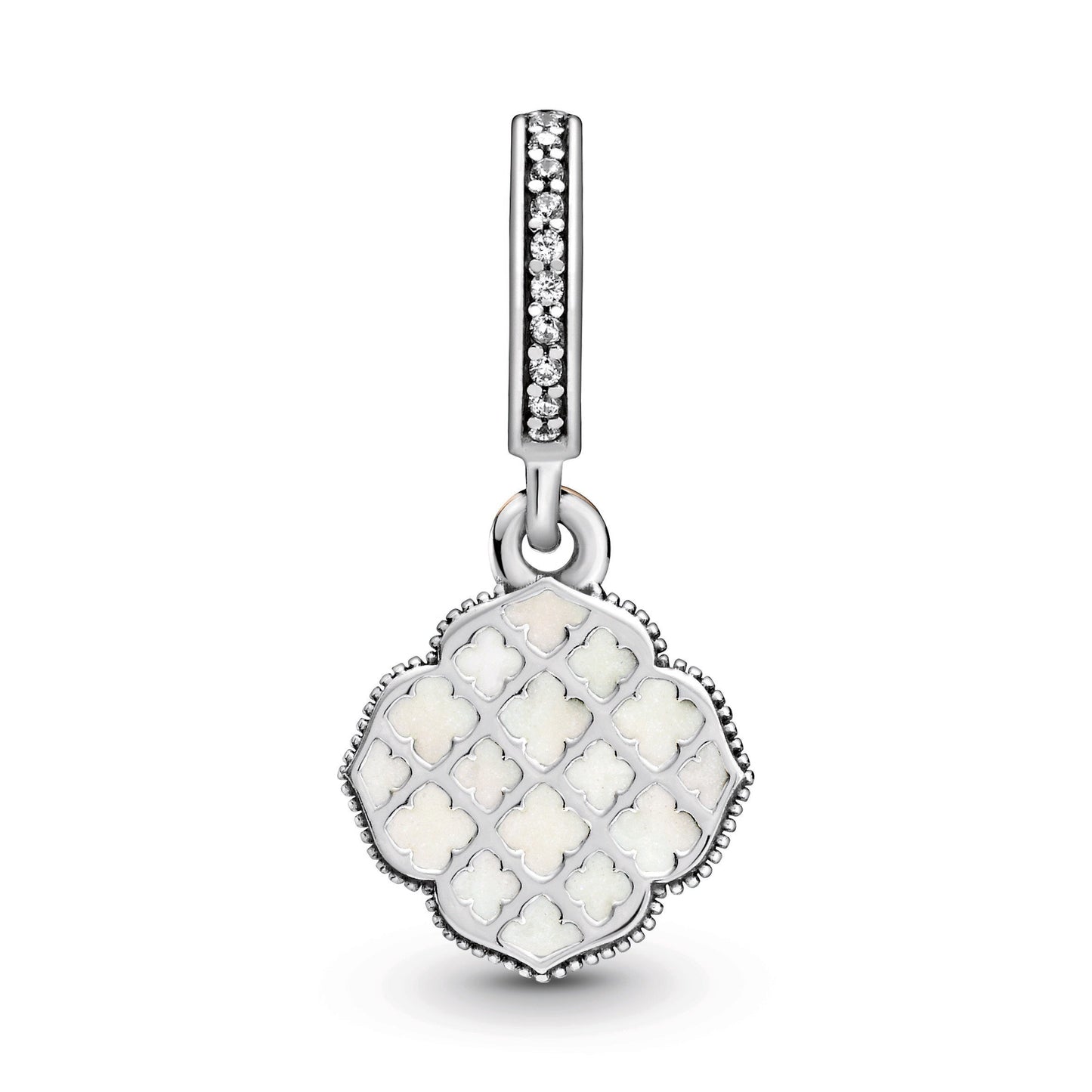 Two-tone Rose Dangle Charm Premium Fashion Jewelry Gift Collection