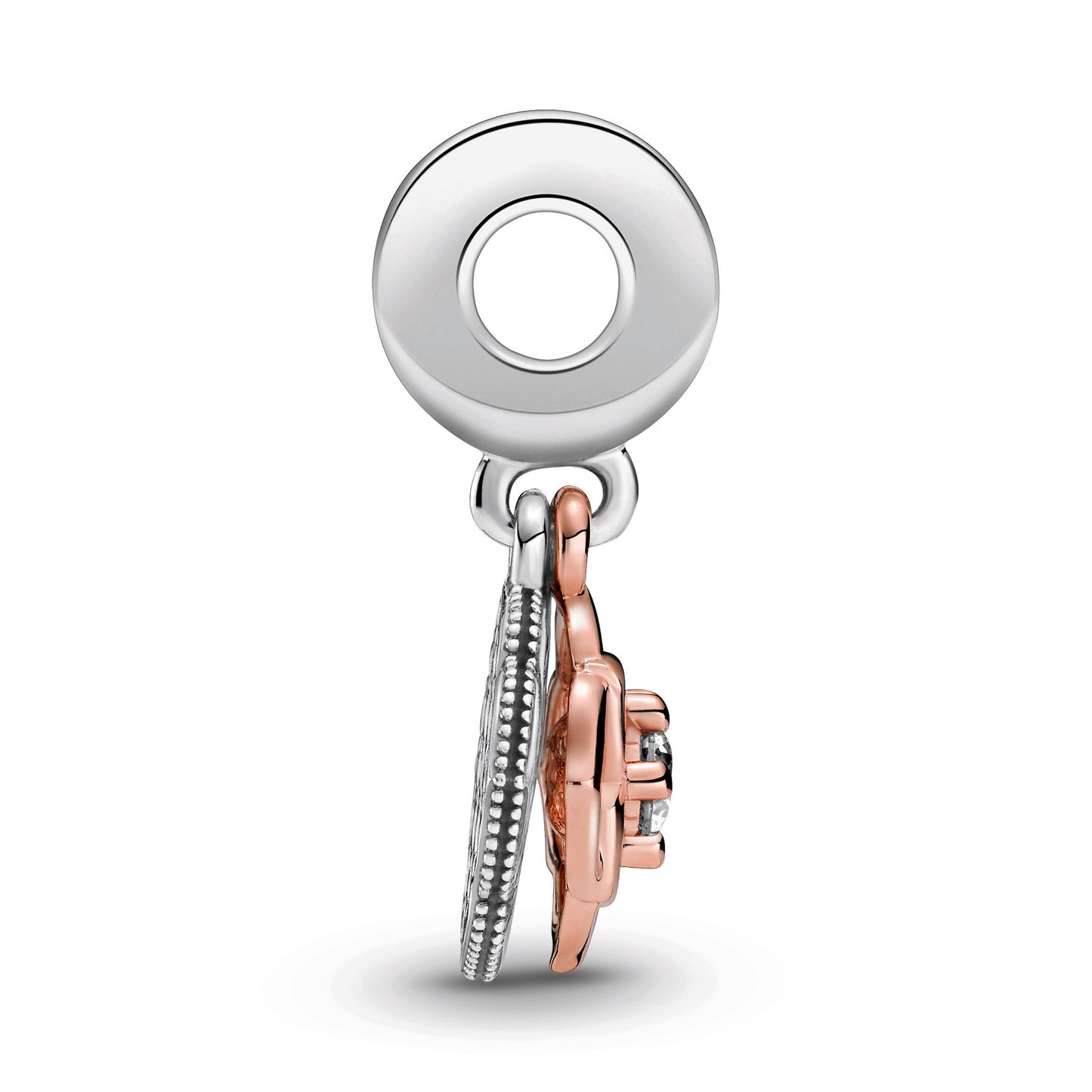 Two-tone Rose Dangle Charm Premium Fashion Jewelry Gift Collection
