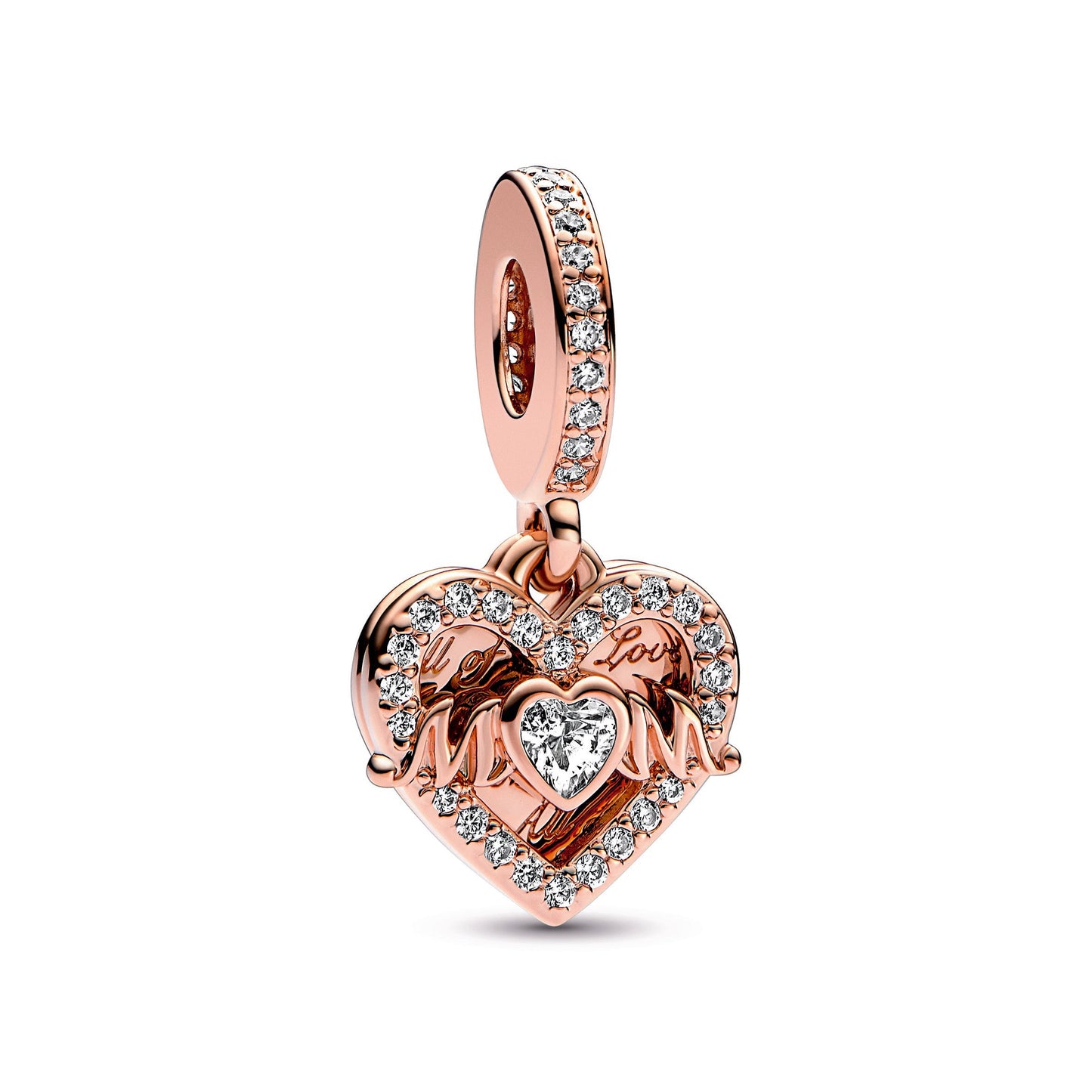 Heart & Mum Dangle Charm Premium Fashion Jewelry Gift Collection