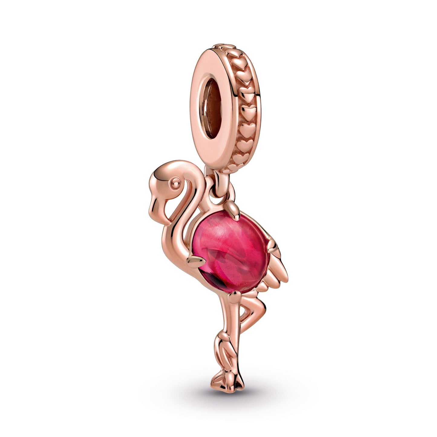 Pink Murano Glass Flamingo Dangle Charm Premium Fashion Jewelry Gift Collection