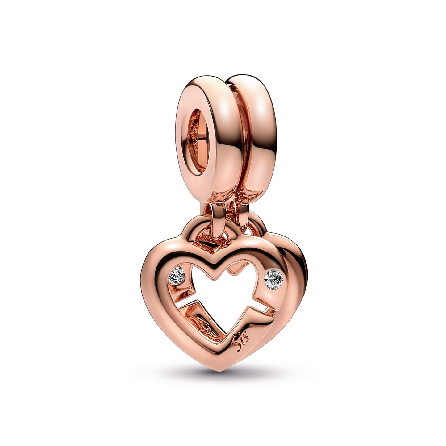 Linked Sister Hearts Split Dangle Charm Premium Fashion Jewelry Gift Collection