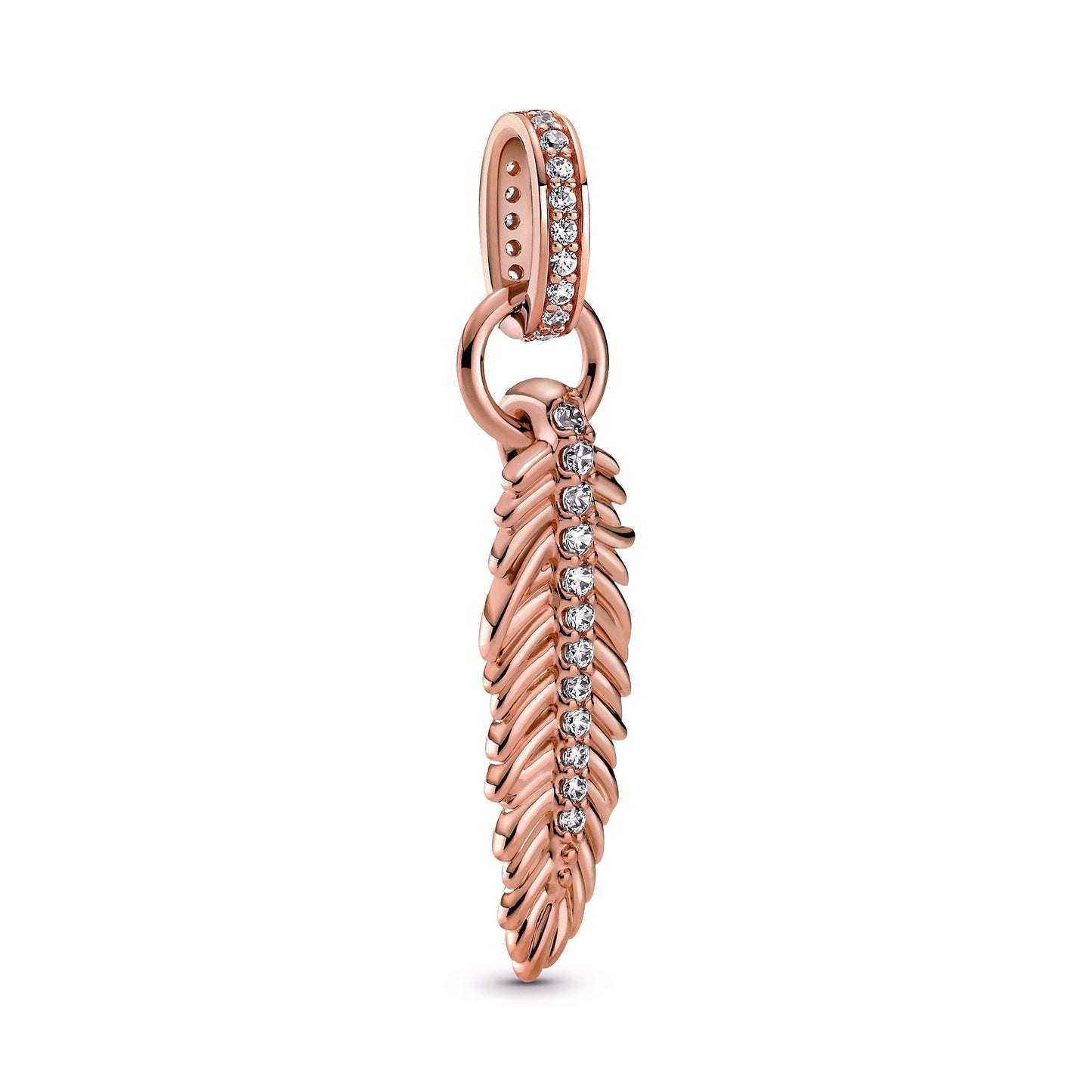 Sparkling Feather Dangle Charm Premium Fashion Jewelry Gift Collection