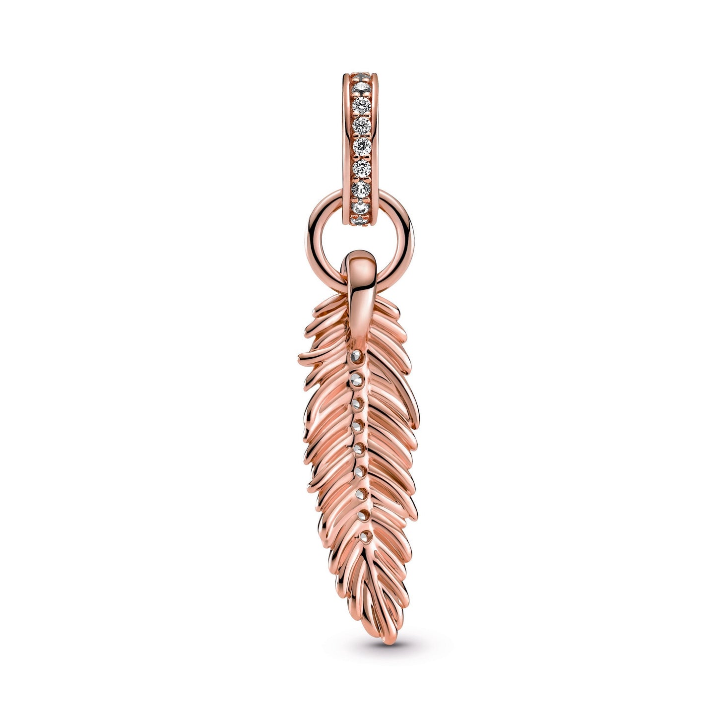 Sparkling Feather Dangle Charm Premium Fashion Jewelry Gift Collection
