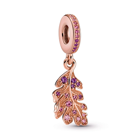 Oak Leaf Dangle Charm Premium Fashion Jewelry Gift Collection