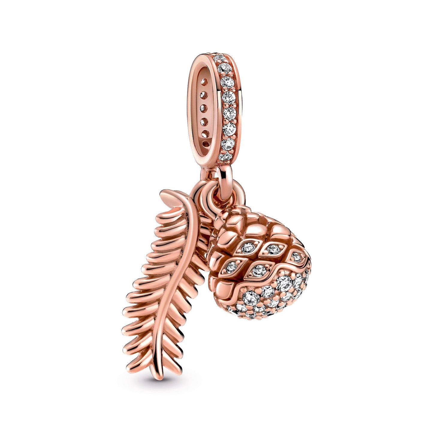 Sparkling Pine Cone Dangle Charm Premium Fashion Jewelry Gift Collection