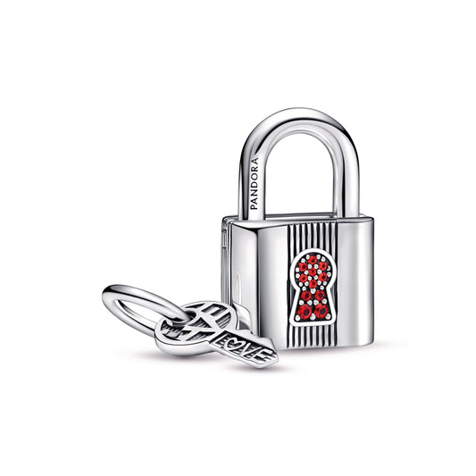 Padlock and Key Dangle Charm Premium Fashion Jewelry Gift Collection