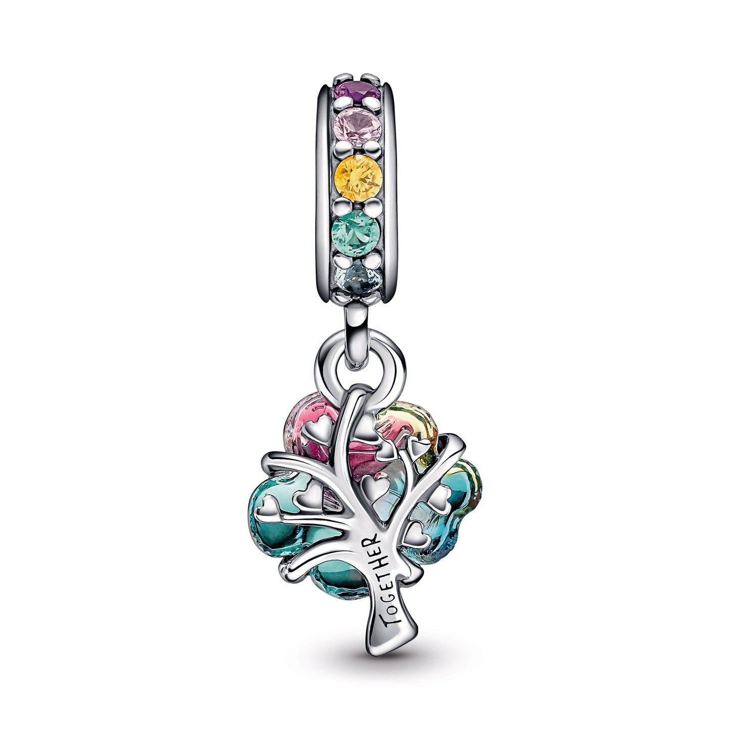 Togetherness Tree Murano Glass Dangle Charm Premium Fashion Jewelry Gift Collection