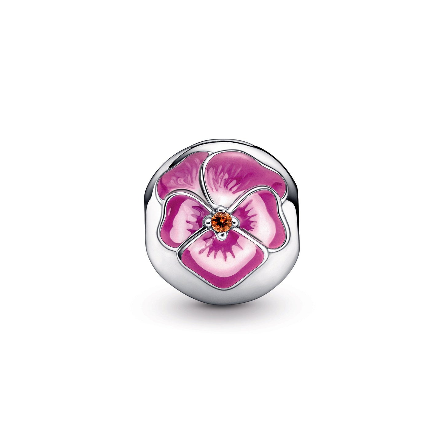 Pink Pansy Flower Clip Charm Premium Fashion Jewelry Gift Collection