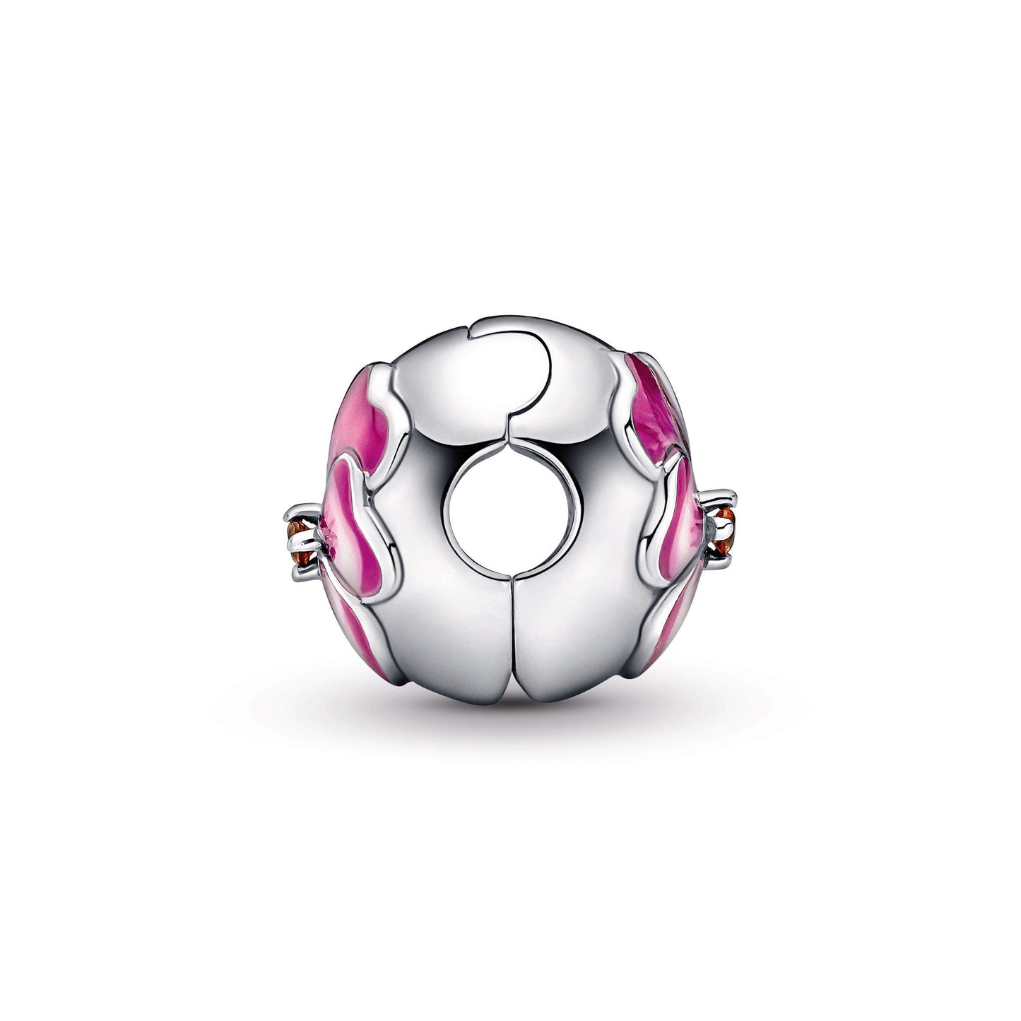 Pink Pansy Flower Clip Charm Premium Fashion Jewelry Gift Collection