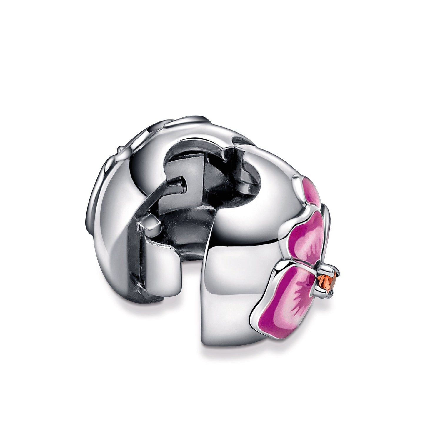 Pink Pansy Flower Clip Charm Premium Fashion Jewelry Gift Collection