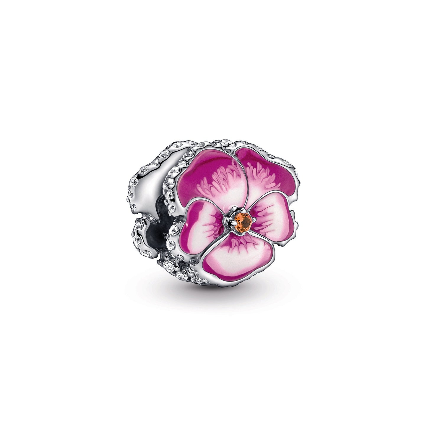 Pink Pansy Flower Charm Premium Fashion Jewelry Gift Collection